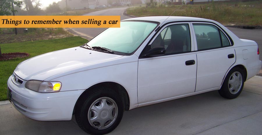 things to remember when selling a car